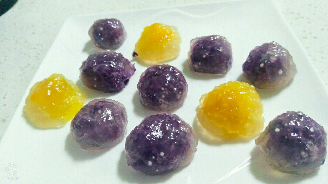水晶紫薯丸子