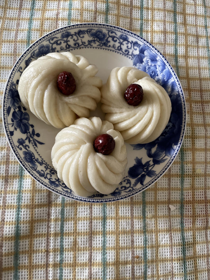 枣花馒头 造型馒头 好看又好吃 附细节视频详解