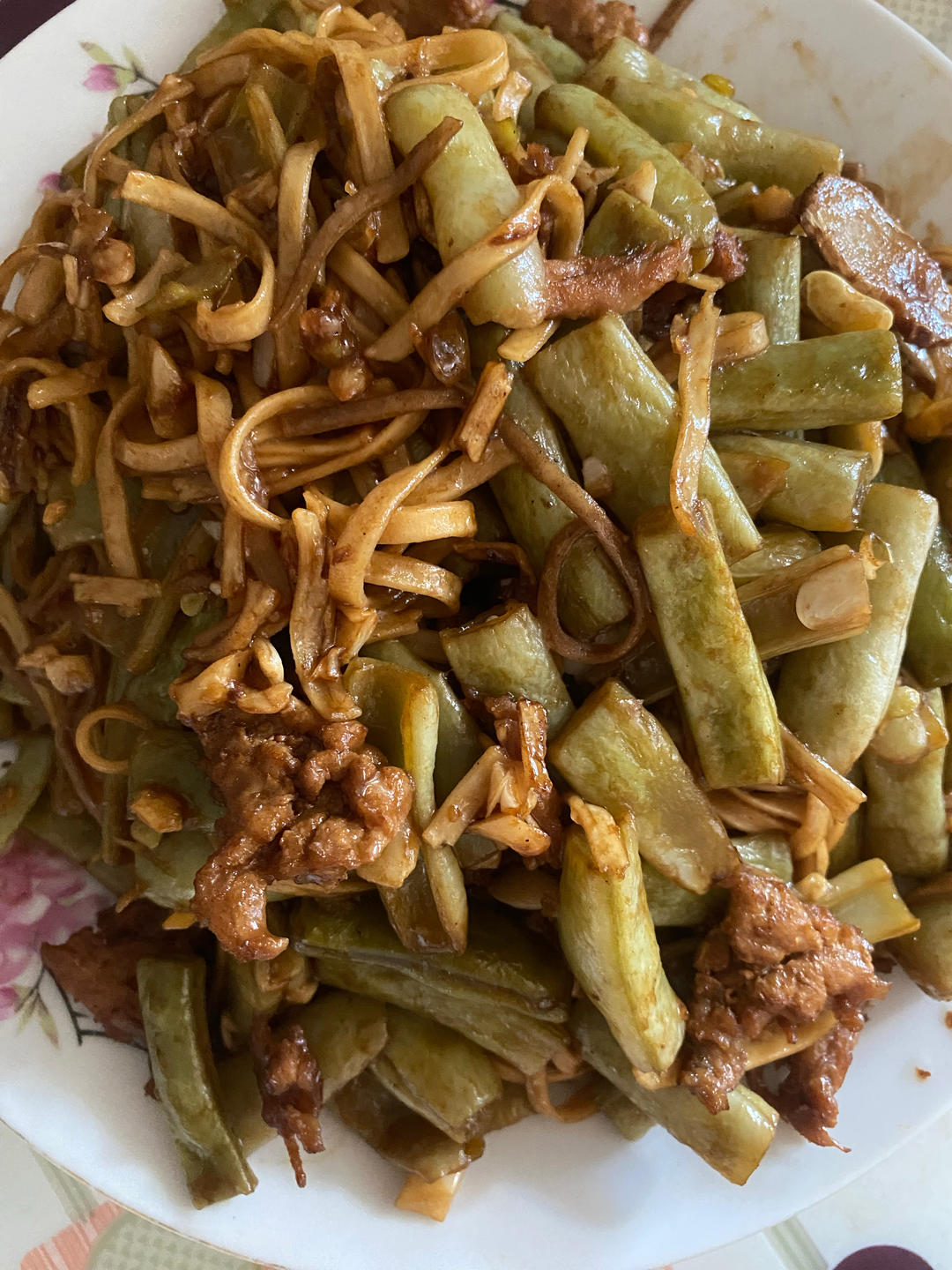 地道老北京扁豆焖面 豆角焖面 太好吃小心吃撑哦
