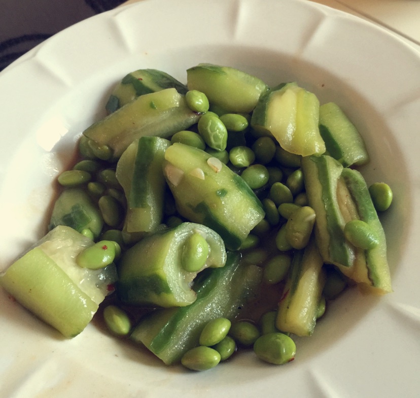 炒毛豆丝瓜