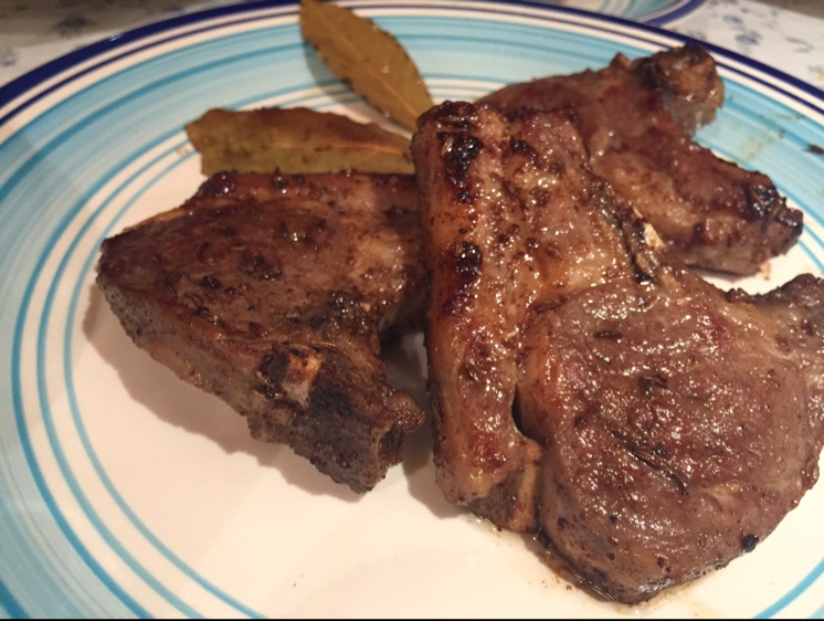 蒜香煎羊排