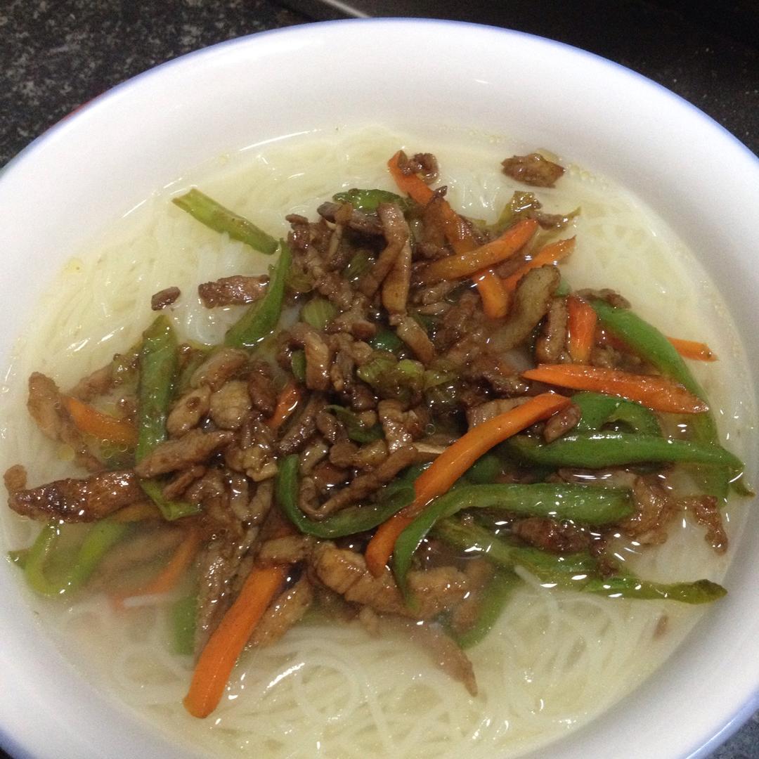 青椒肉丝面