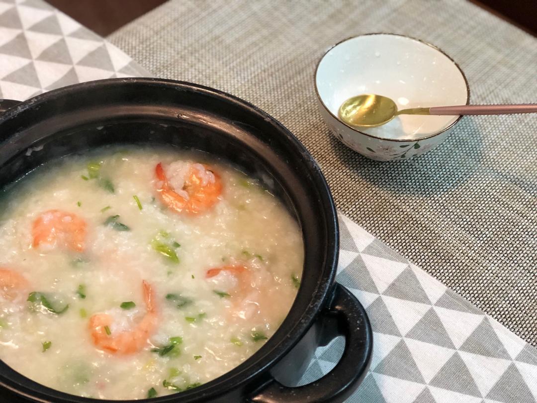 子页0912做的鲜虾砂锅粥