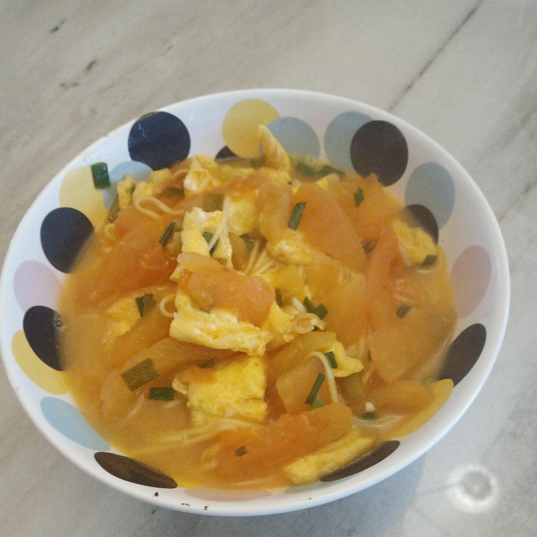 恨不得抱着锅舔的番茄鸡蛋面