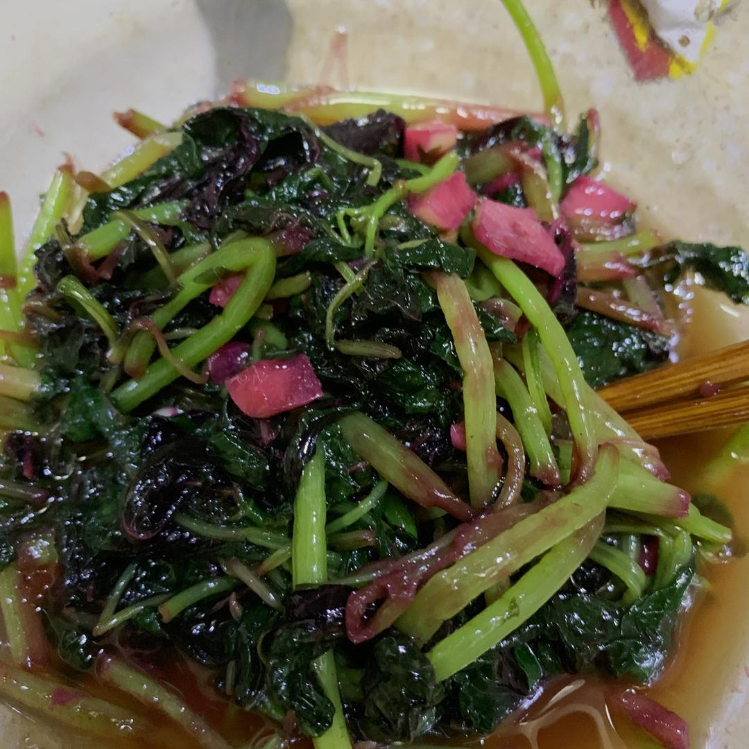 蒜茸炒红苋菜