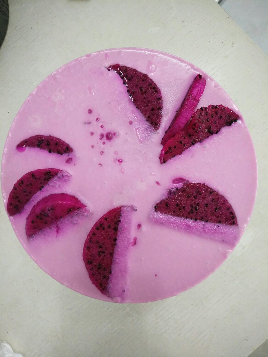 纯酸奶火龙果慕斯(无奶油)