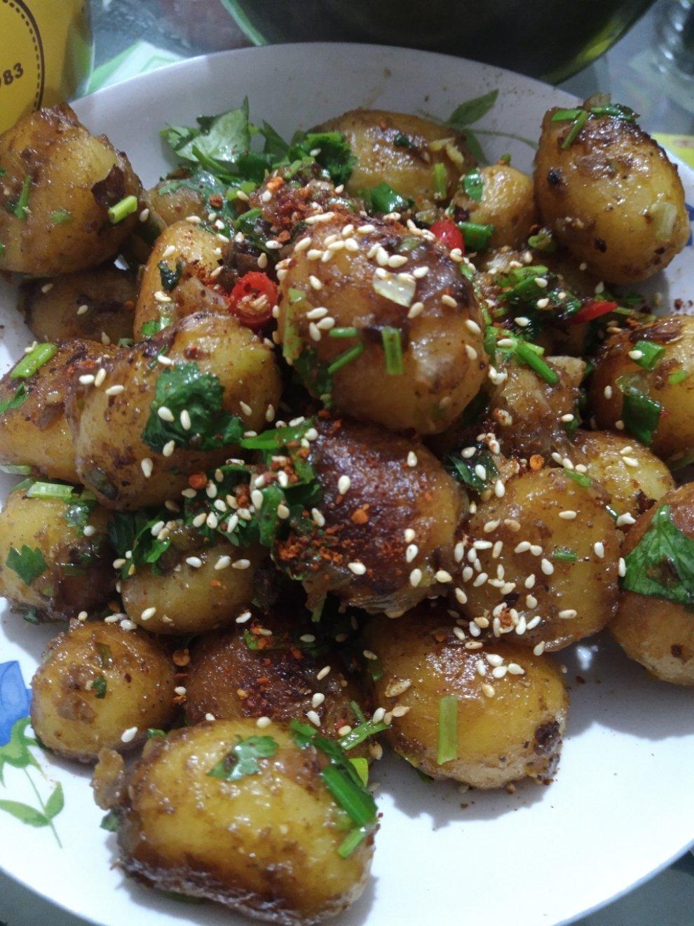 孜然香辣煎小土豆