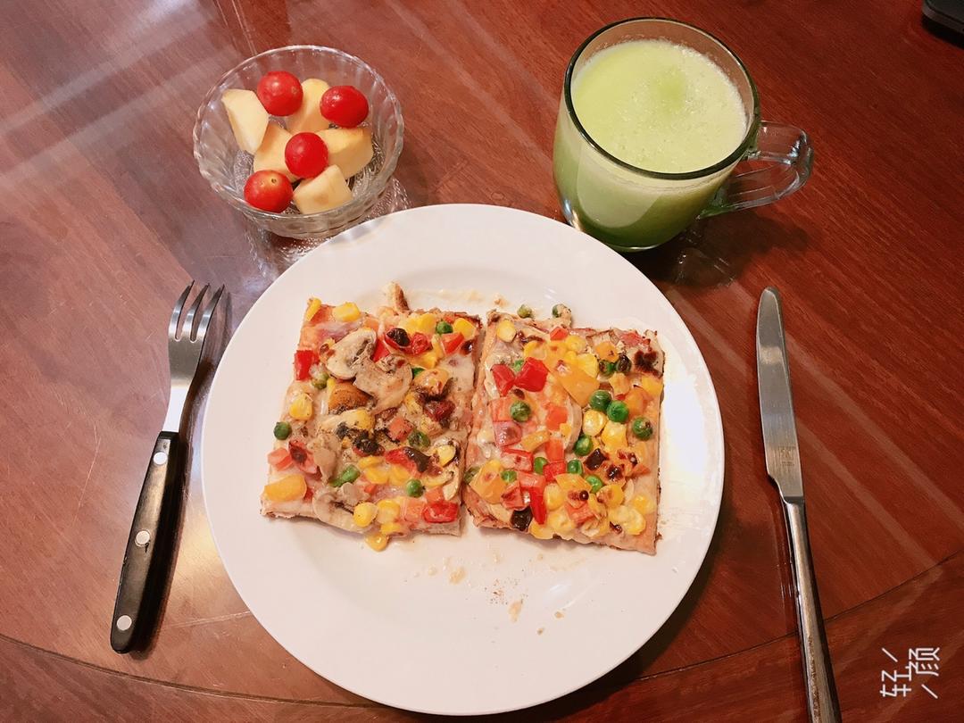 必吃丨10分钟快手早餐丨营养健康吐司披萨