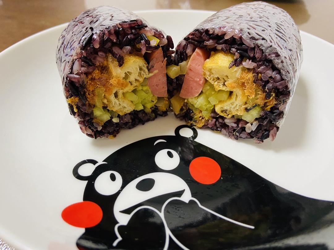 低脂紫米时蔬饭团