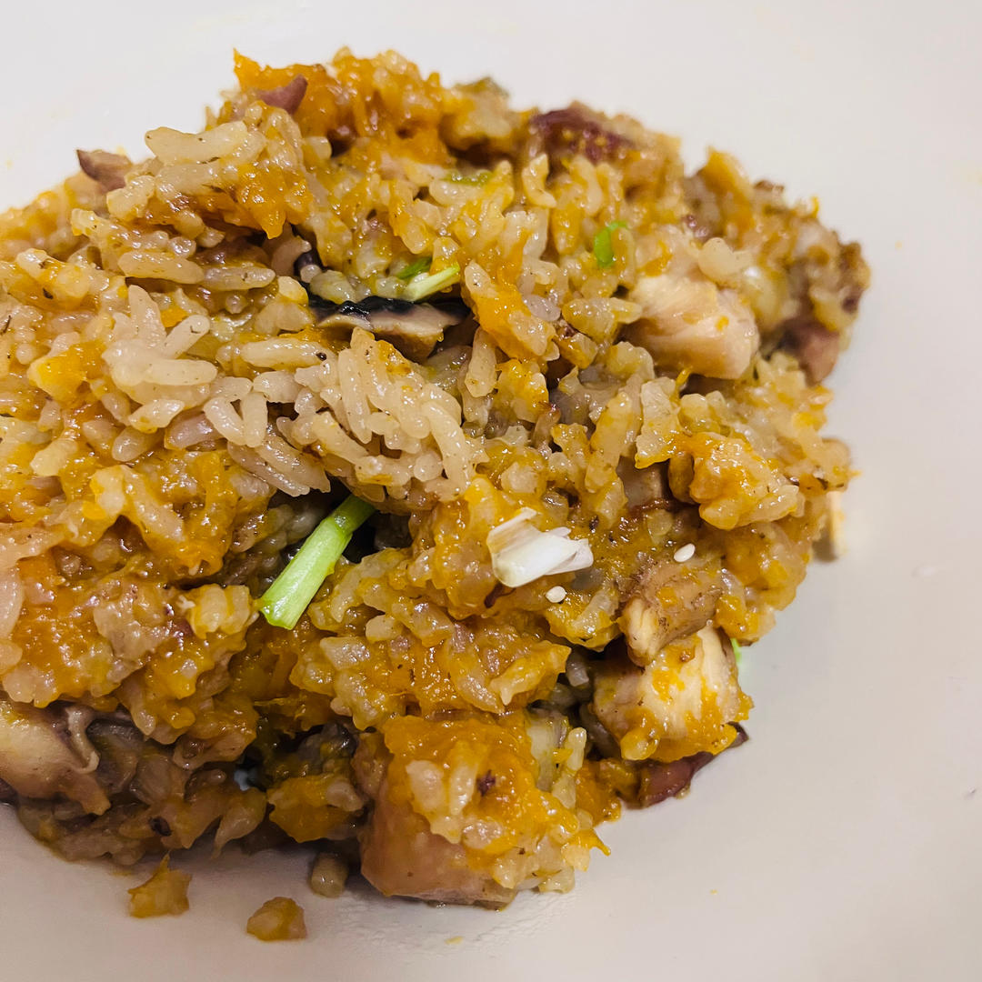 南瓜鸡肉饭