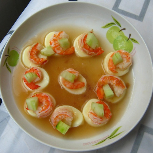日本豆腐蒸虾仁