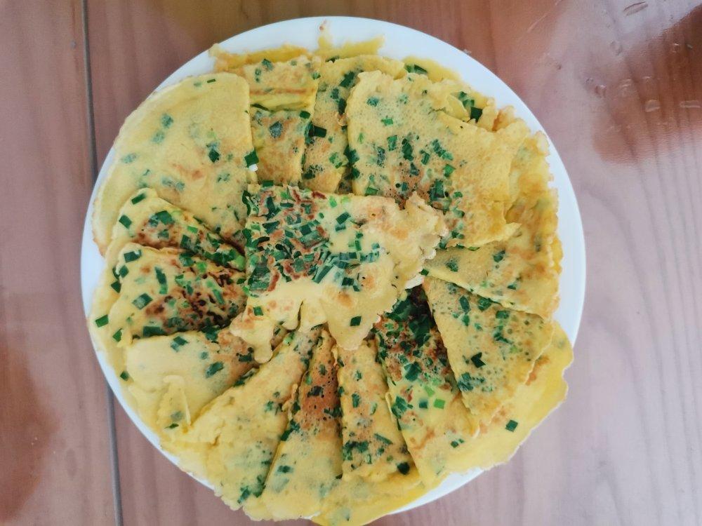 韭菜鸡蛋摊饼