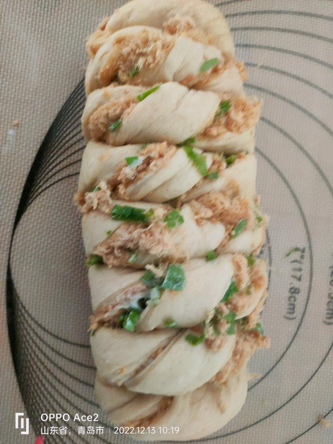 香葱肉松手撕吐司