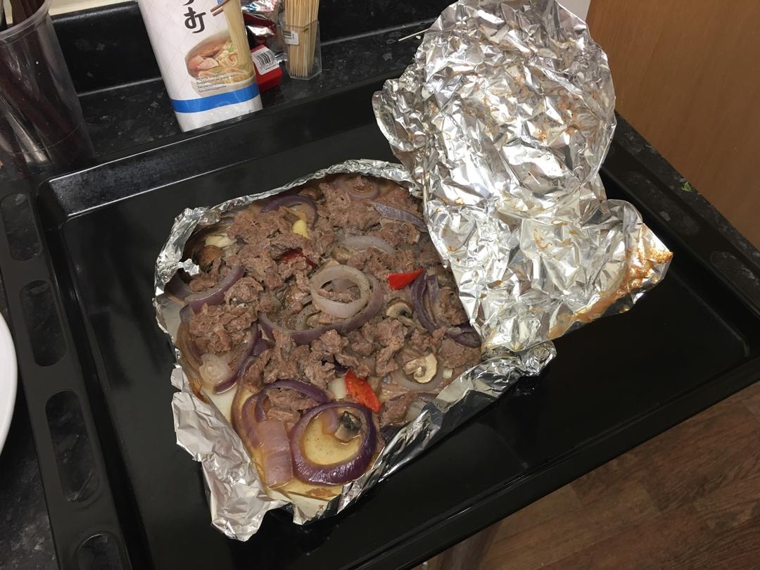 手机用户394052786做的烤箱做嫩牛肉--锡纸牛肉