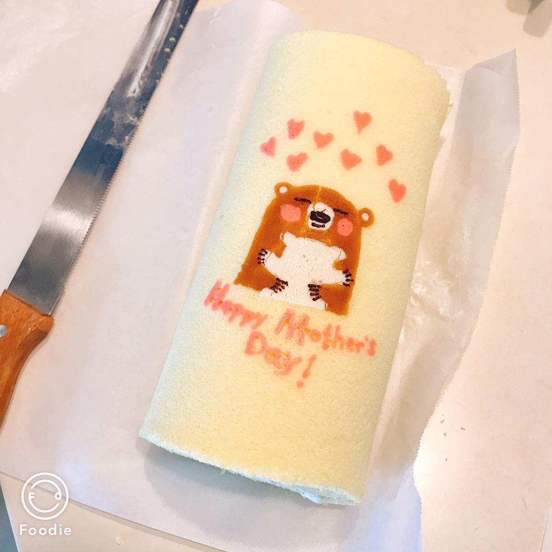 母亲节彩绘蛋糕卷