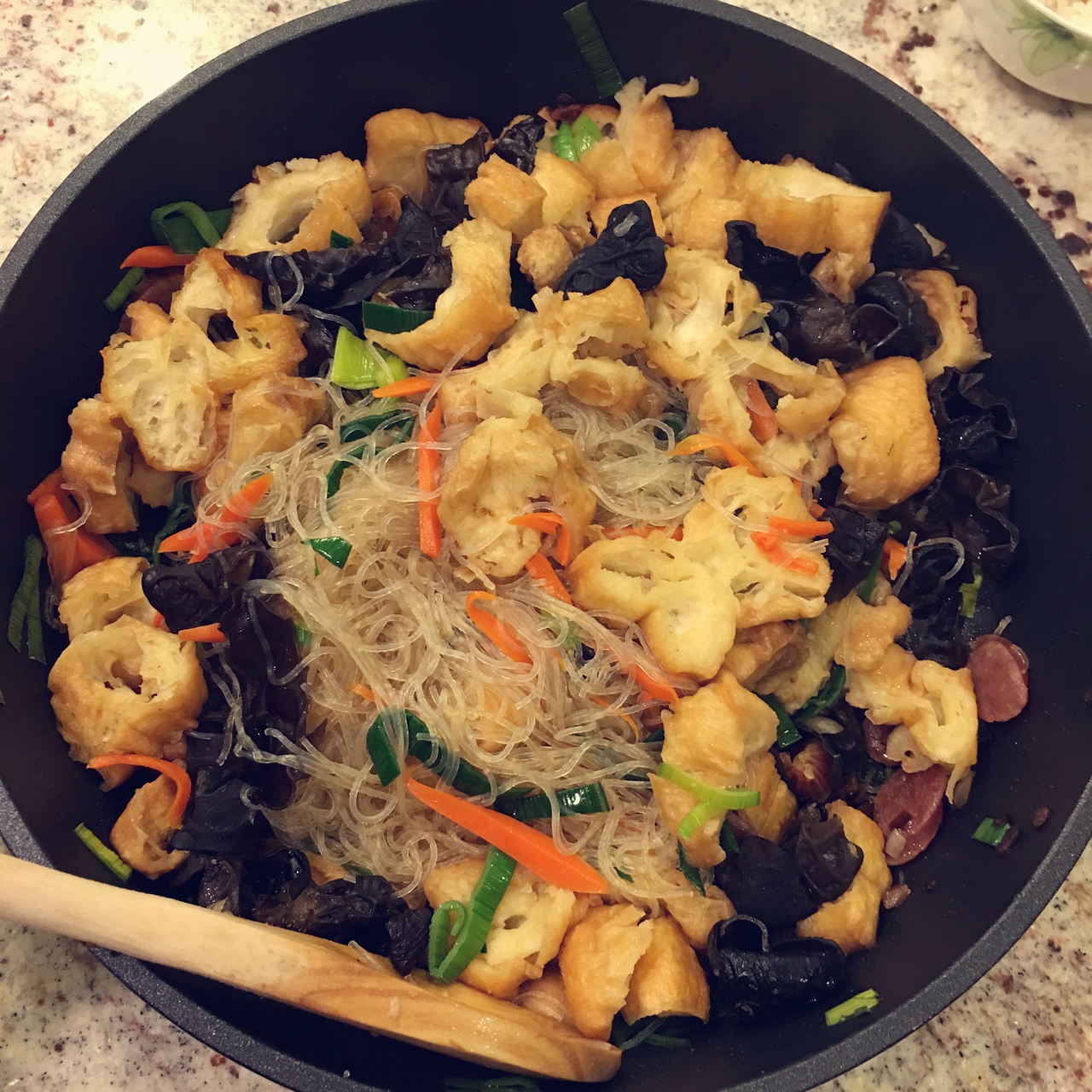 龙口粉丝炒包菜