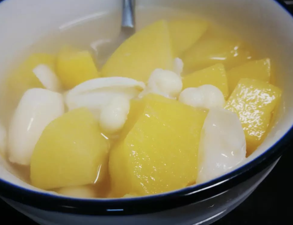 芡实（鸡头米）百合黄桃甜水的做法 步骤7
