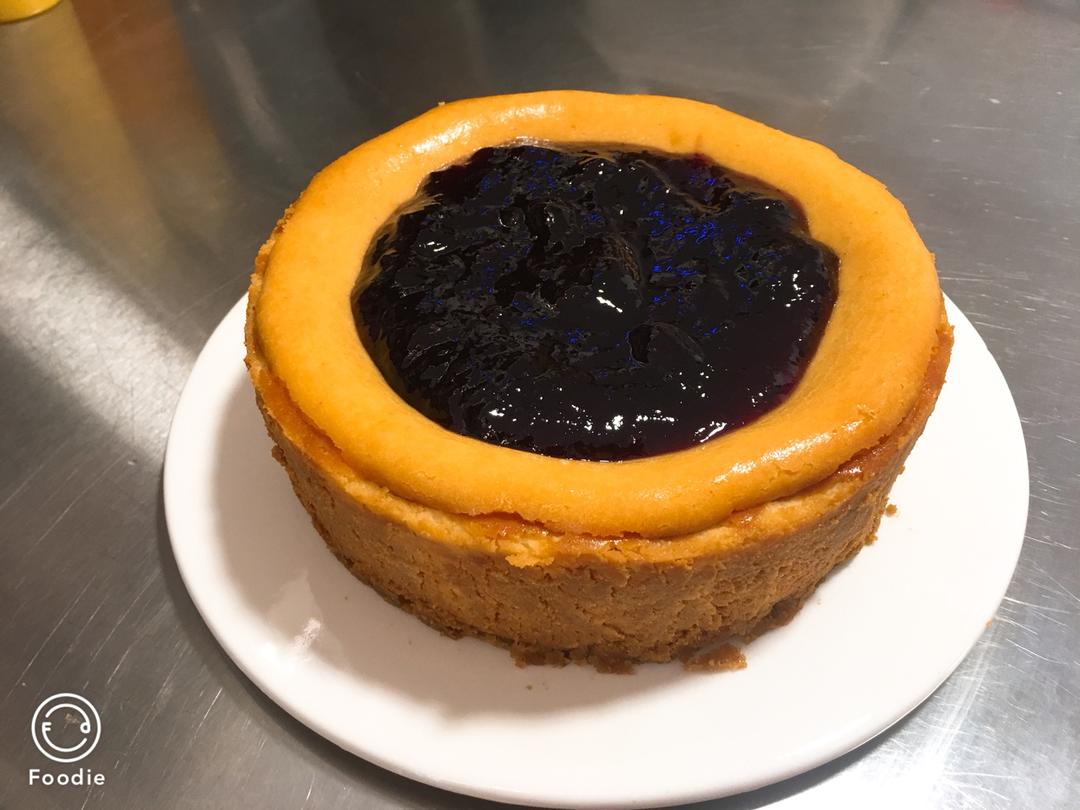 《Tinrry下午茶》教你做烤蓝莓重芝士蛋糕（6寸配方）