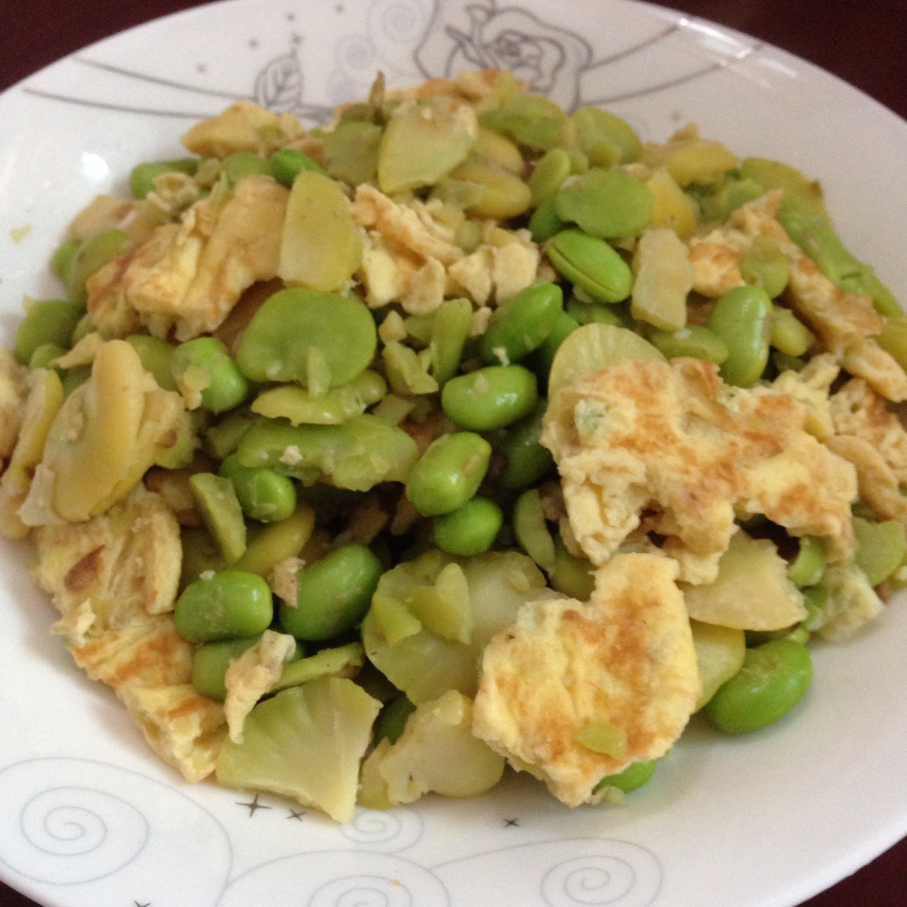 蚕豆炒蛋
