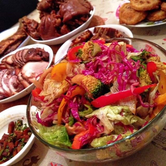 五彩有机大拌菜