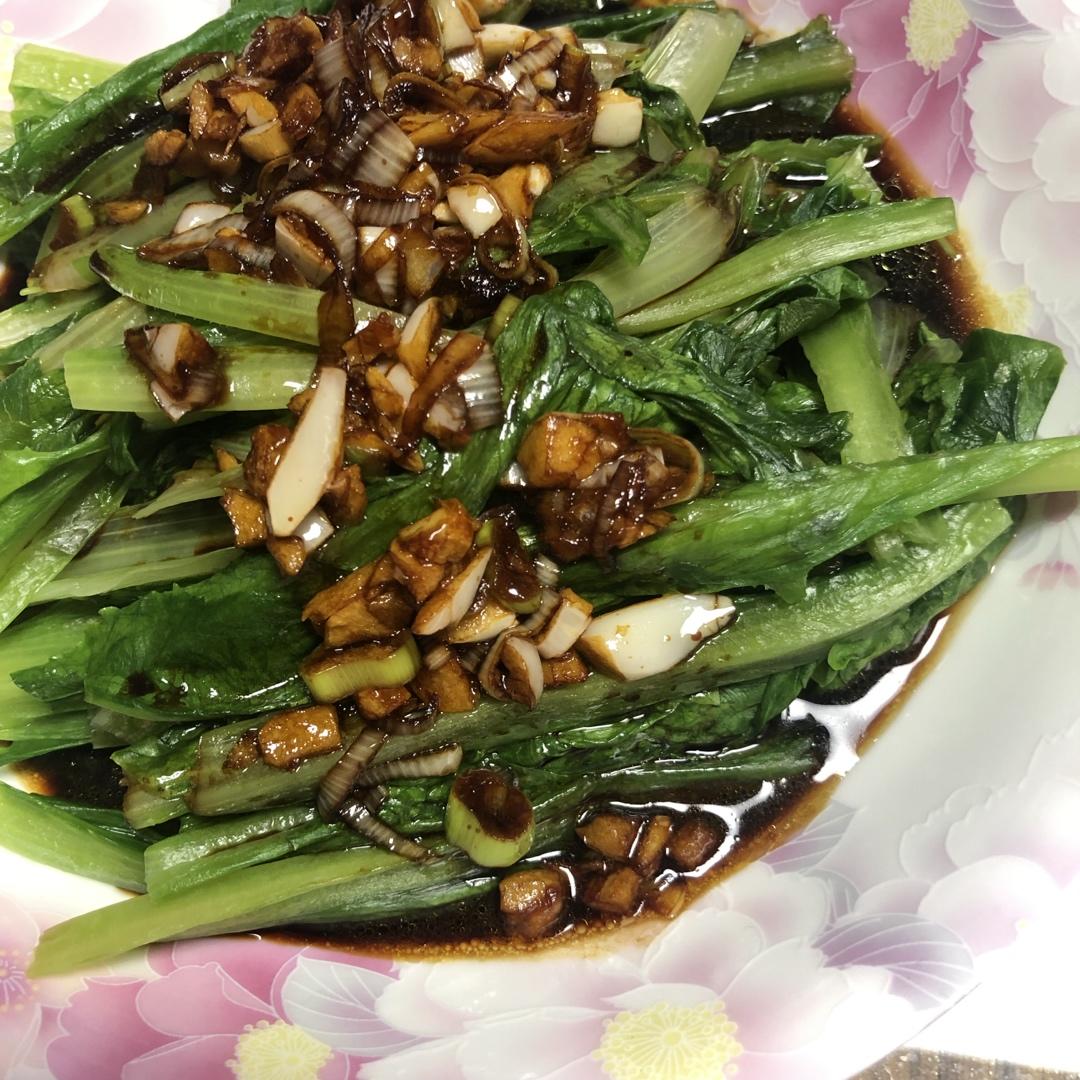 白灼油麦菜