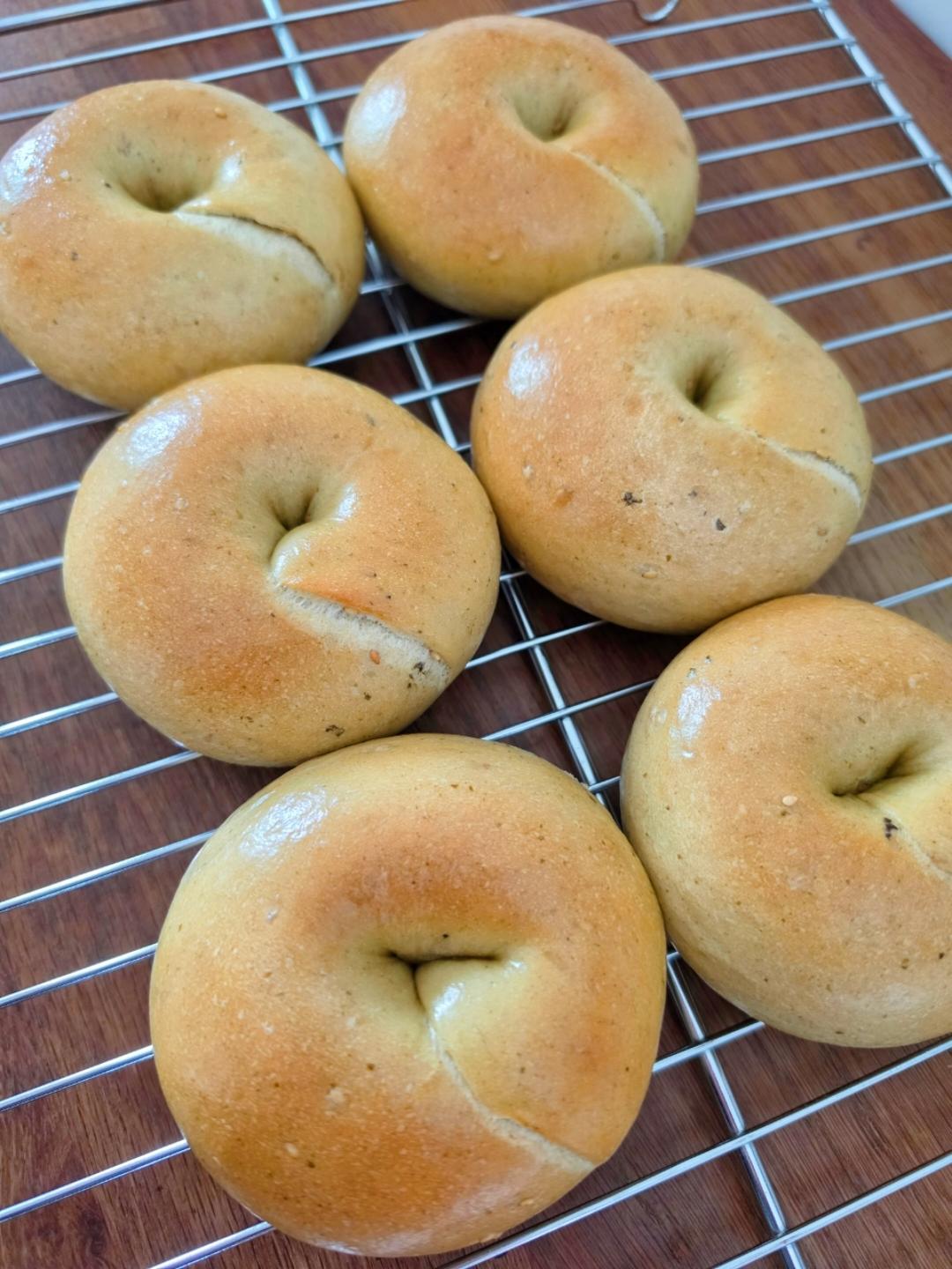 海苔肉松芝士全麦贝果🥯双倍芝士双倍快乐