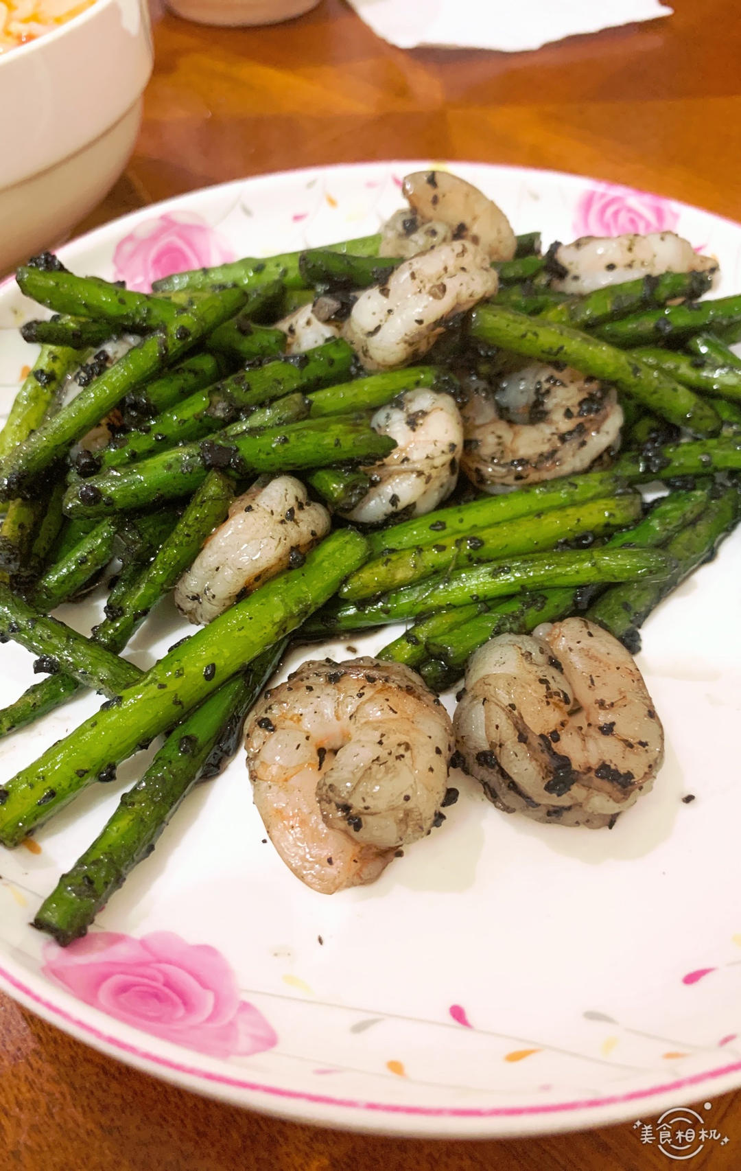 黑松露芦笋虾球