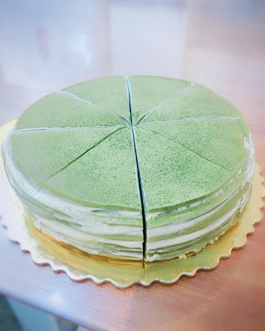美味的煎蛋糕—抹茶千层蛋糕