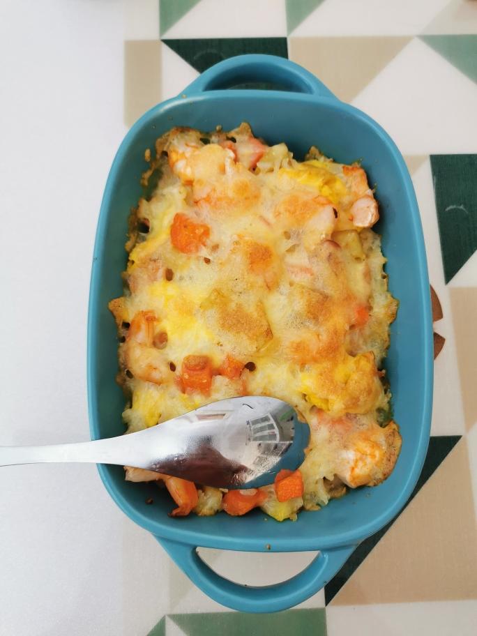 快手海鲜芝士焗饭