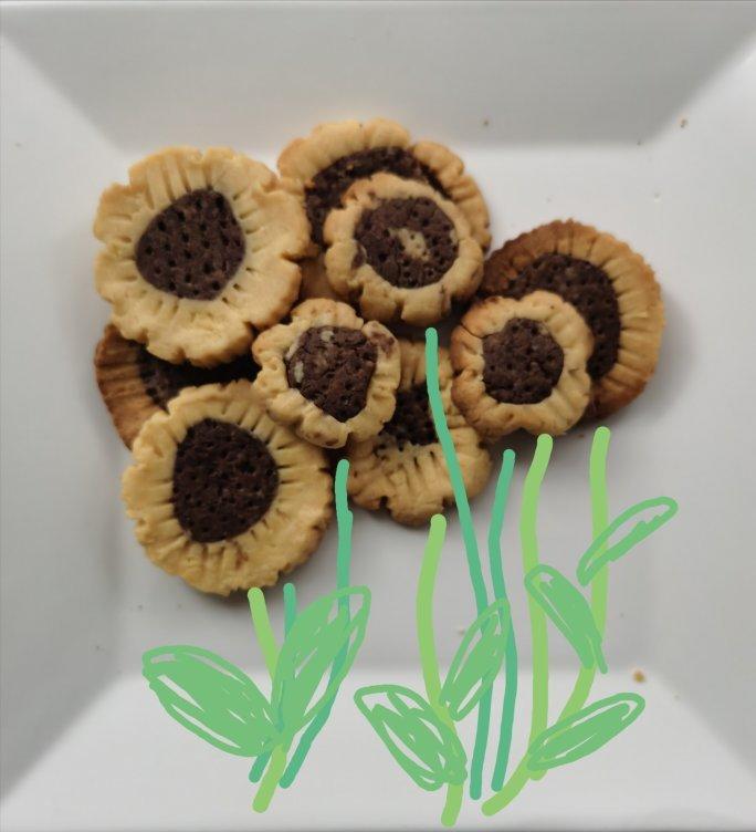 neve做的向日葵曲奇饼干