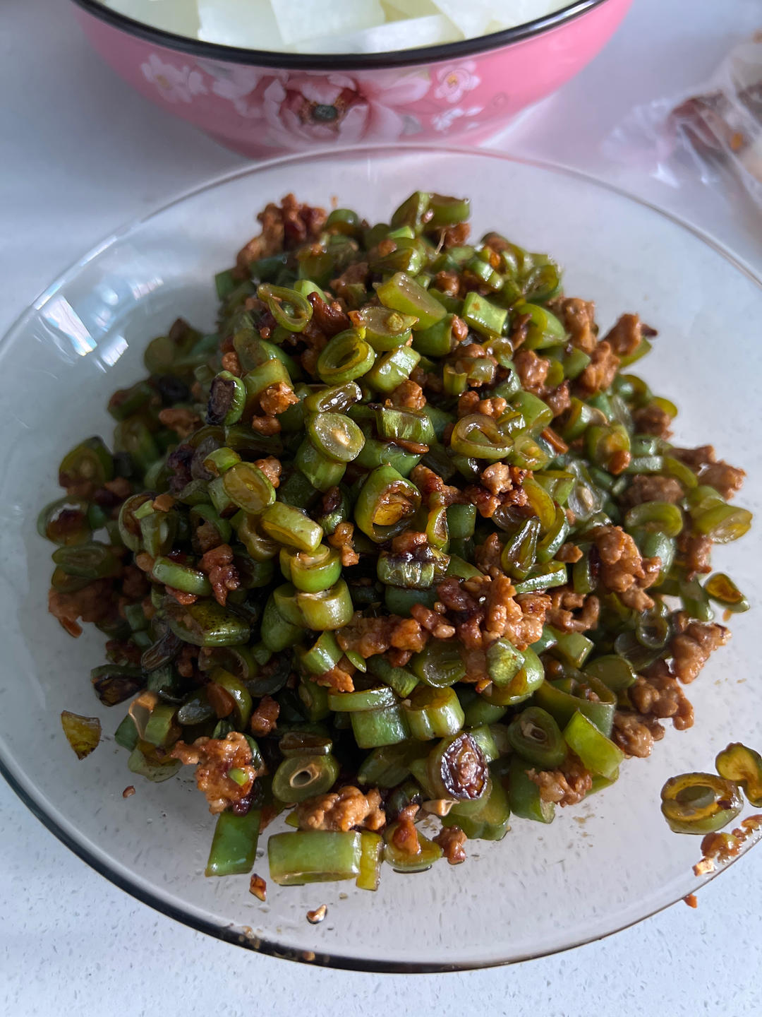 蒜苔炒肉末，三碗米饭都不够吃
