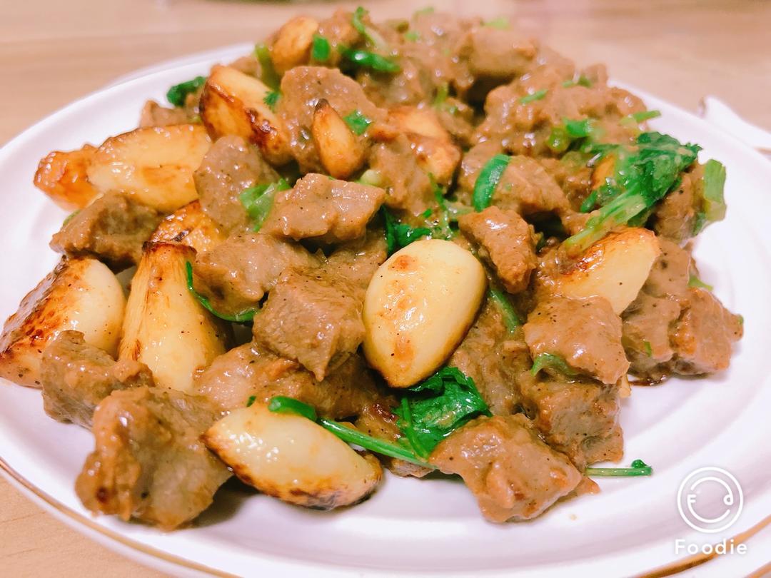 黑蒜子牛肉粒