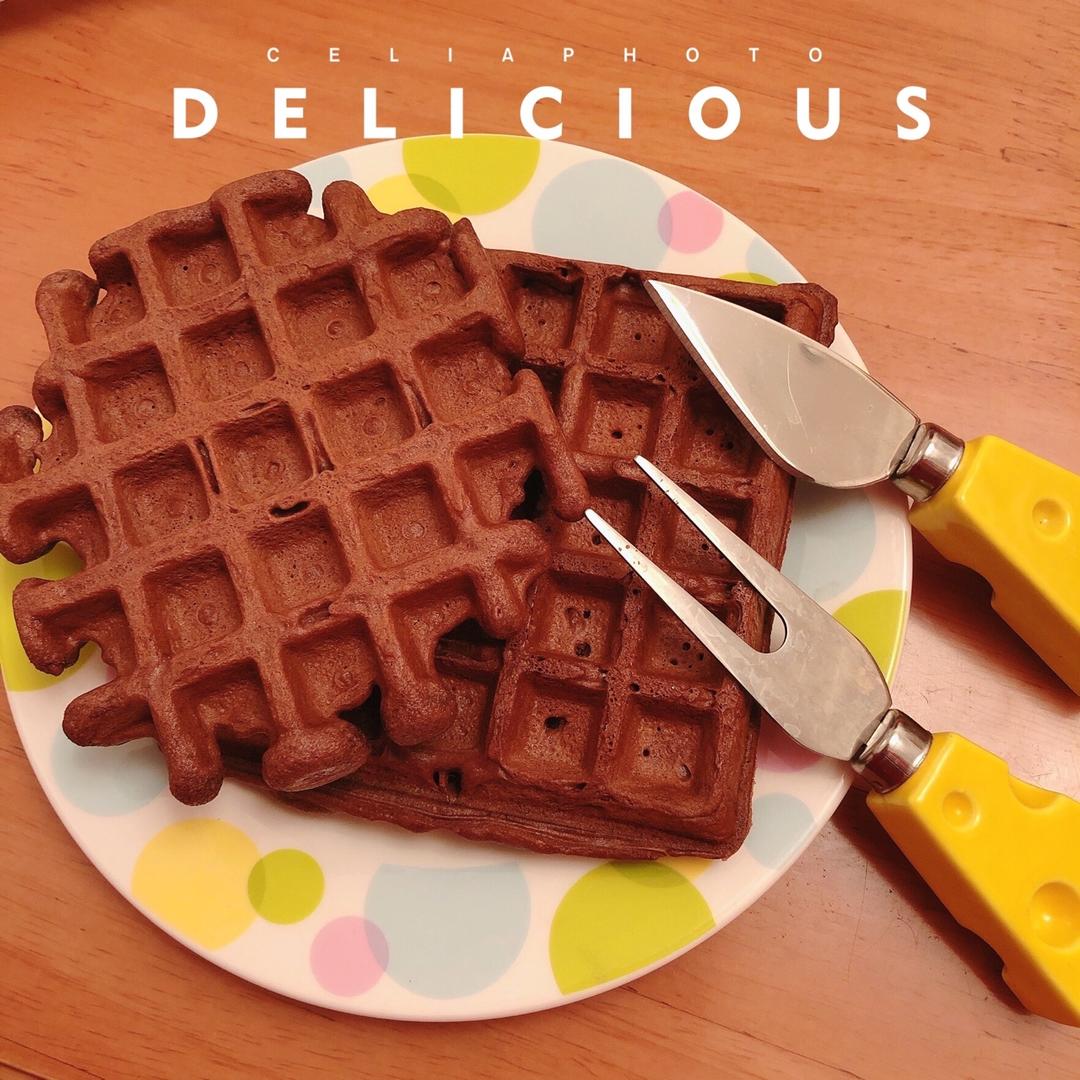 可可糯米华夫饼