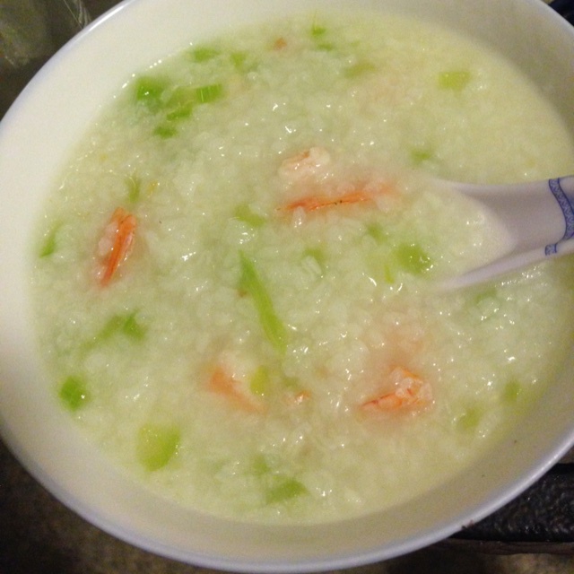 鲜虾香芹粥