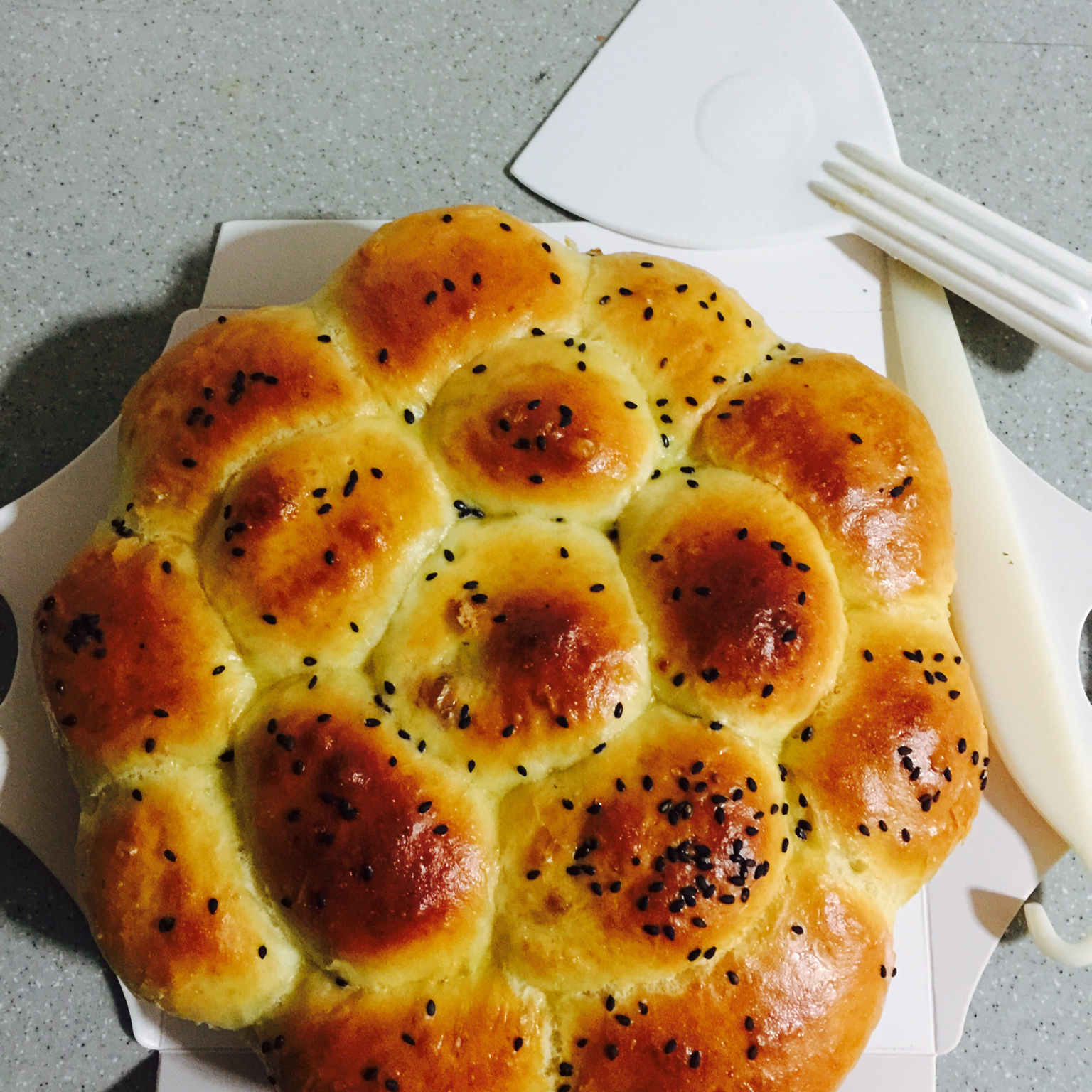 培根芝士花朵面包