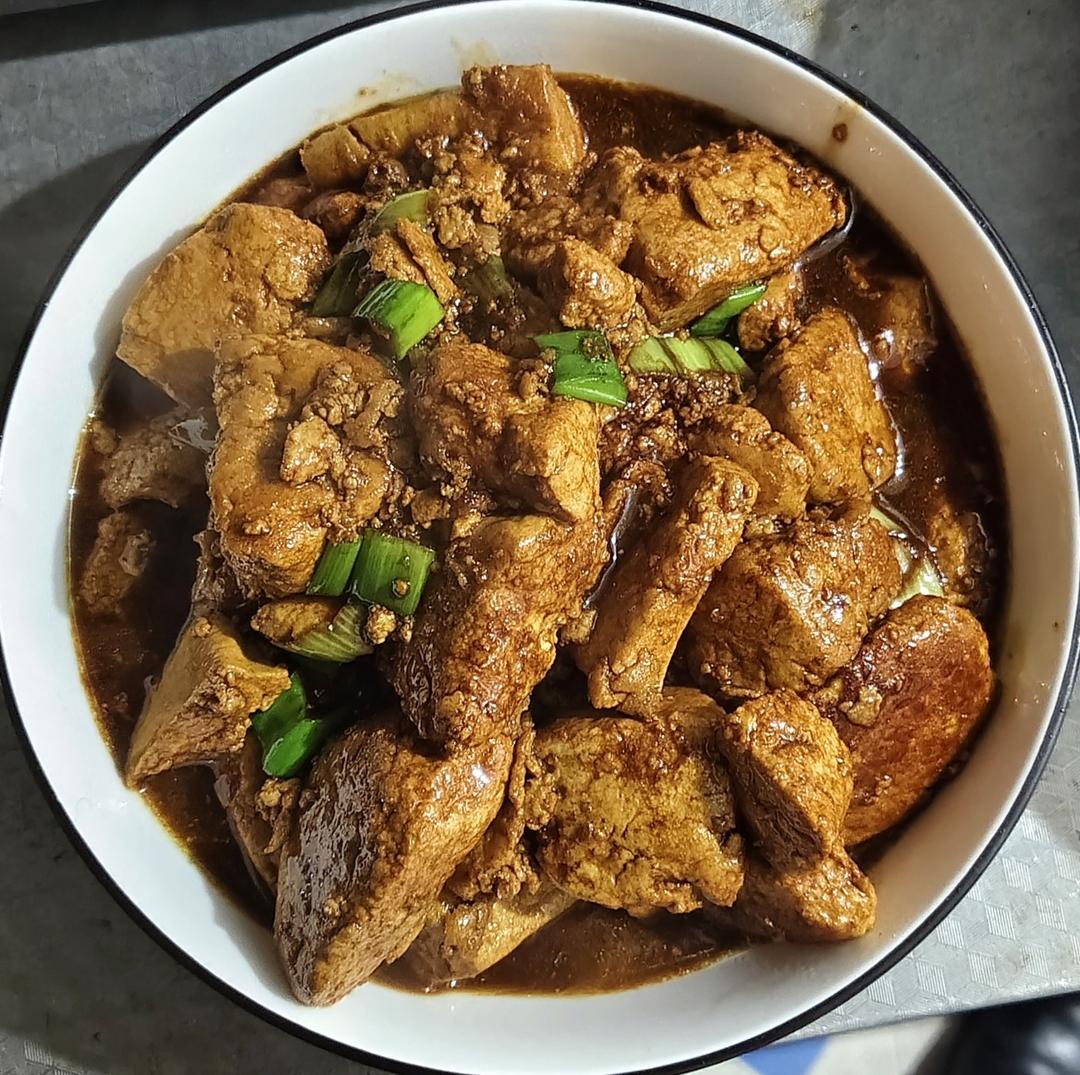 葱烧豆腐