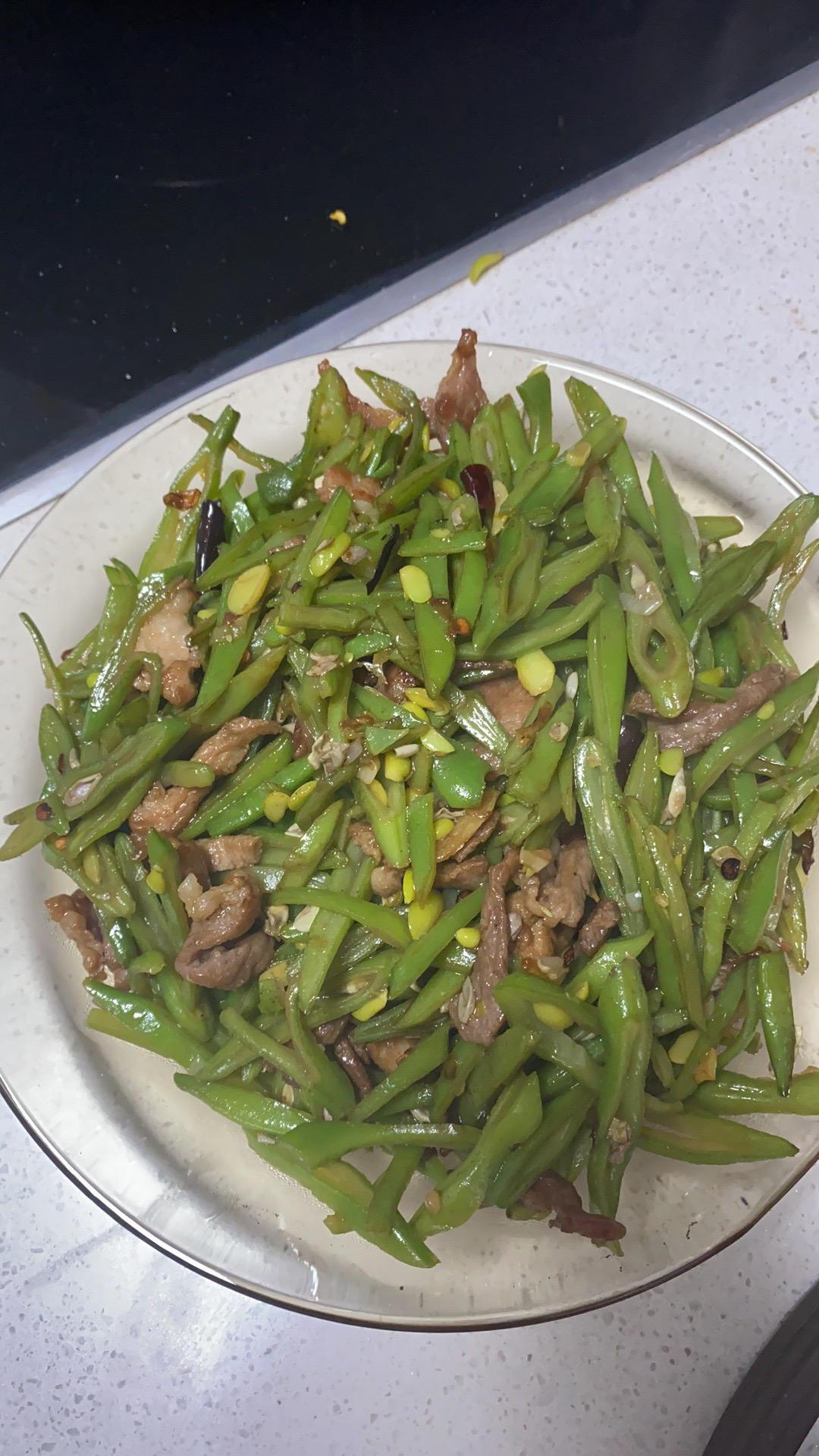 豆角炒肉丝