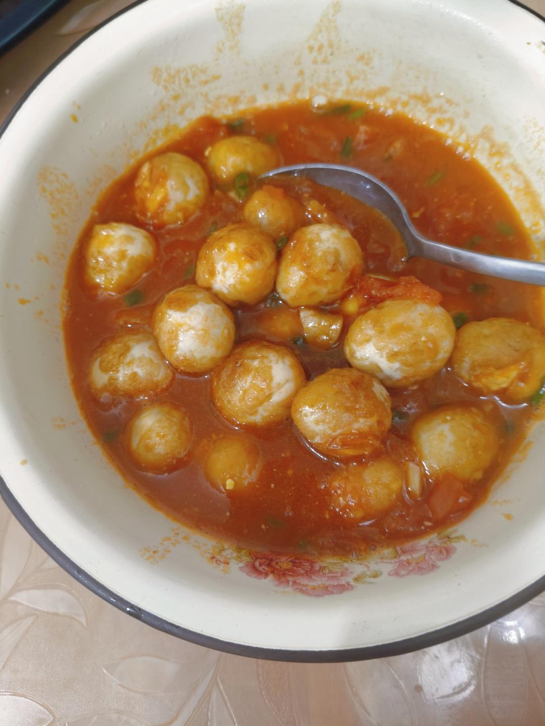 茄汁虎皮鹌鹑蛋