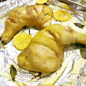 鲜嫩不油腻的 柠檬迷迭香烤鸡腿的做法 步骤8