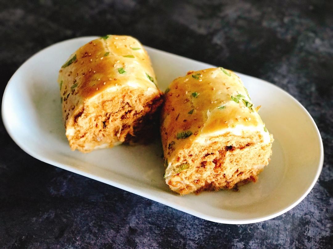 肉松面包卷~天然酵种(或波兰种)