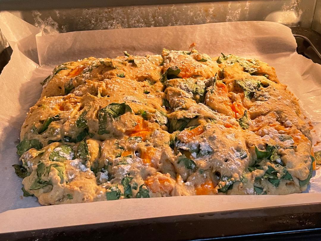 菠菜红薯苏打面包的做法