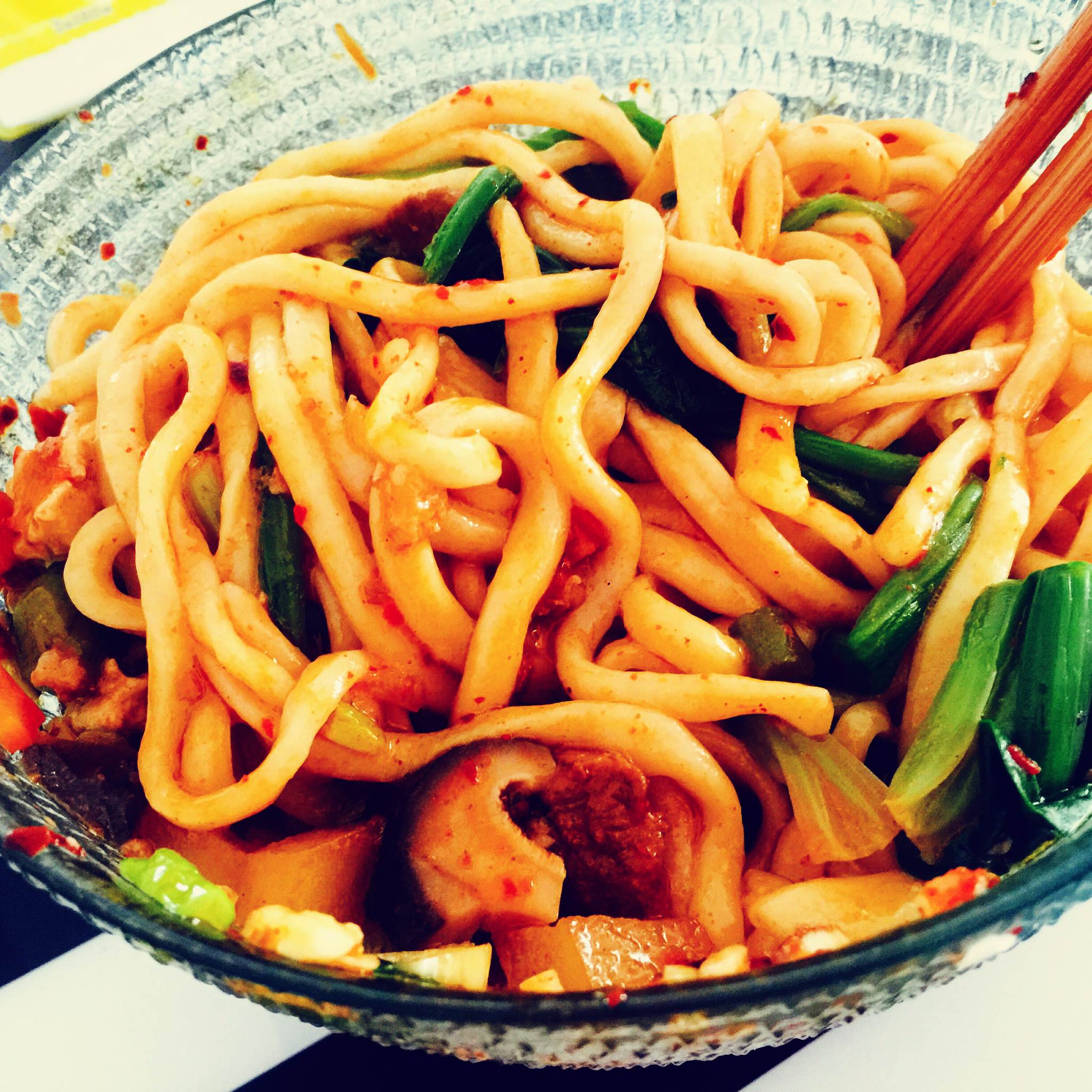 oyelulu做的油泼棍棍面-正宗西安味儿的手工面