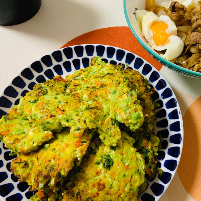 抗老食谱-蔬菜豆腐饼