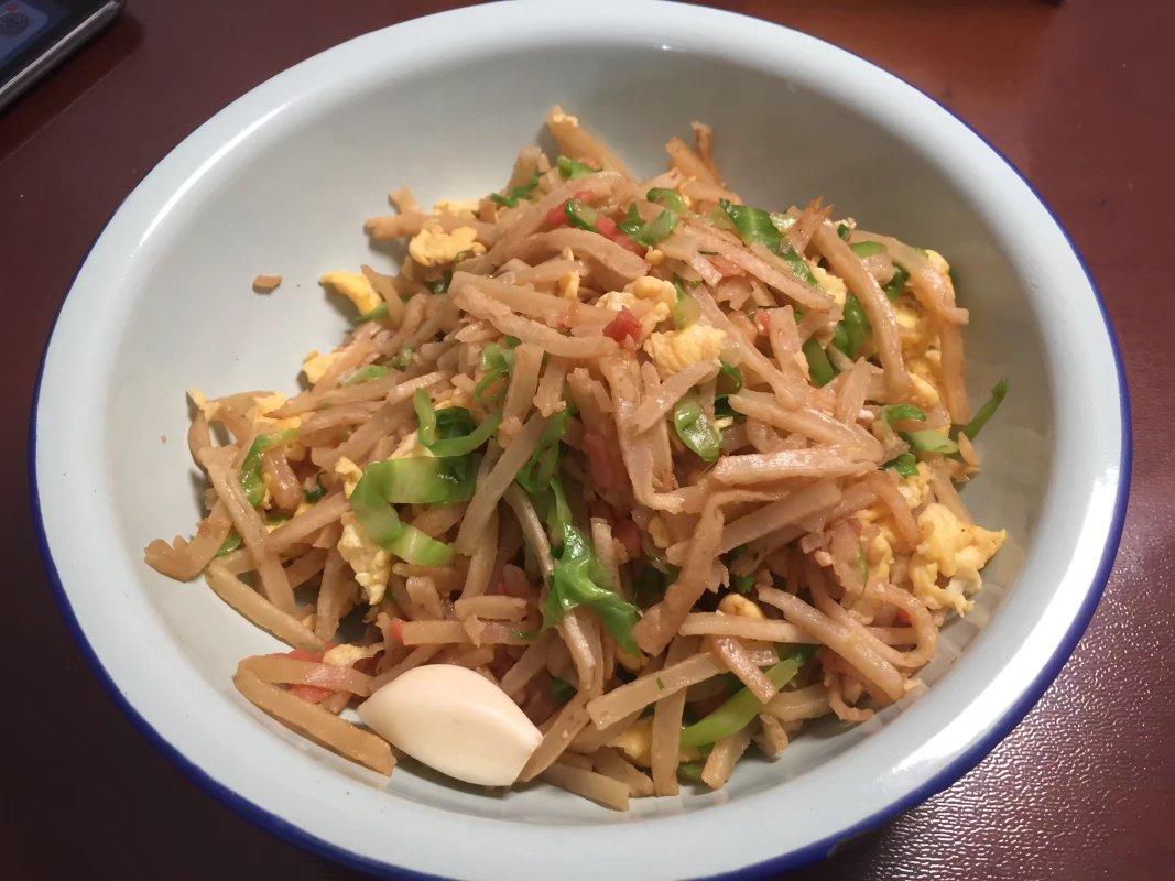 素炒饼丝