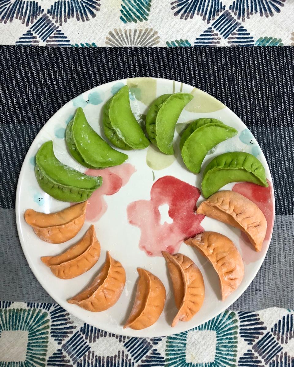 彩色水饺