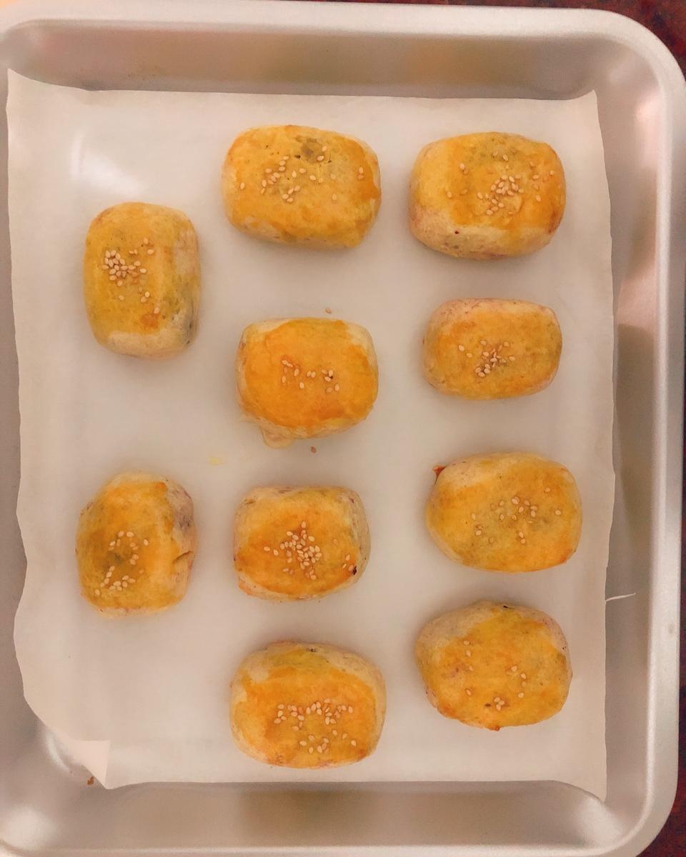 网红紫薯拉丝仙豆糕（加烤箱版）