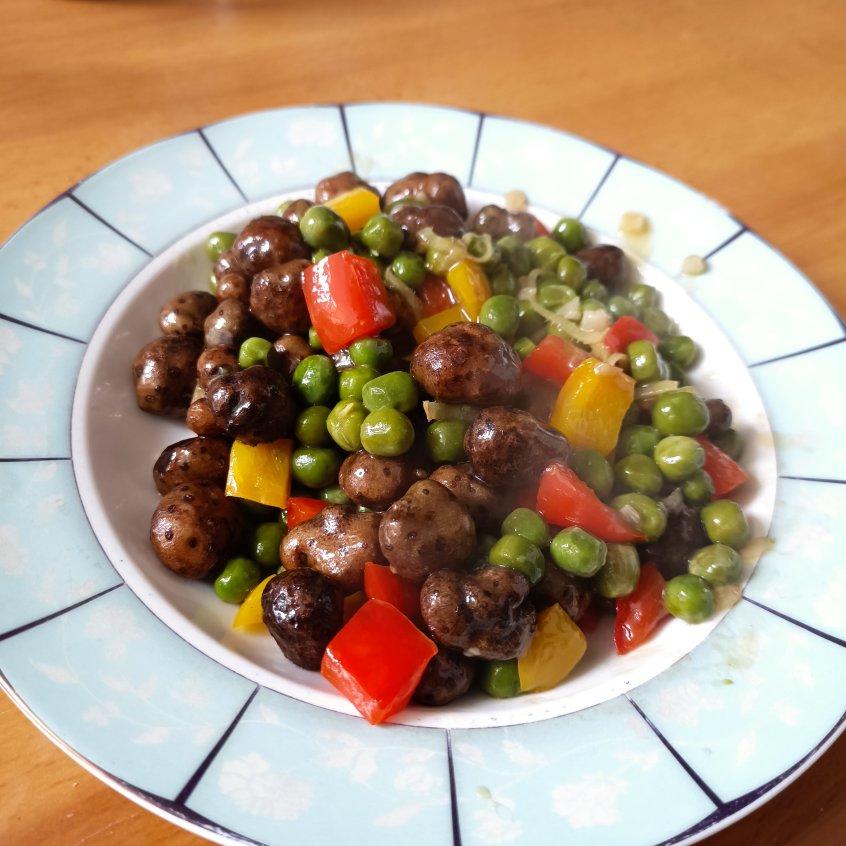 山药豆炒豌豆