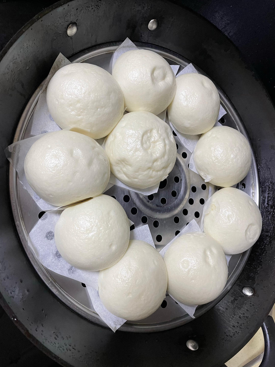烫面馒头（一次发酵，个个水光肌）