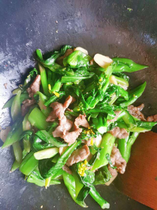 菜心炒牛肉