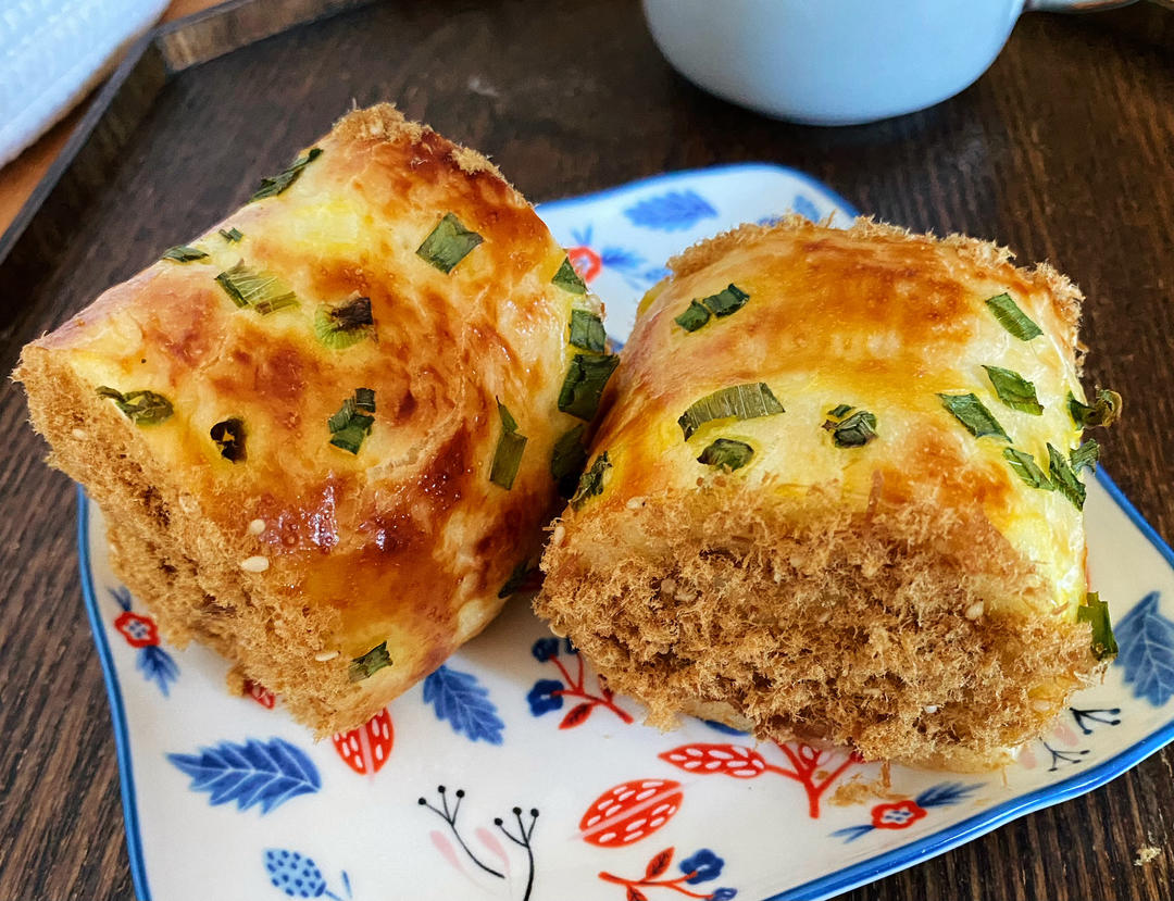 海苔香葱肉松面包卷（28cm方盘）